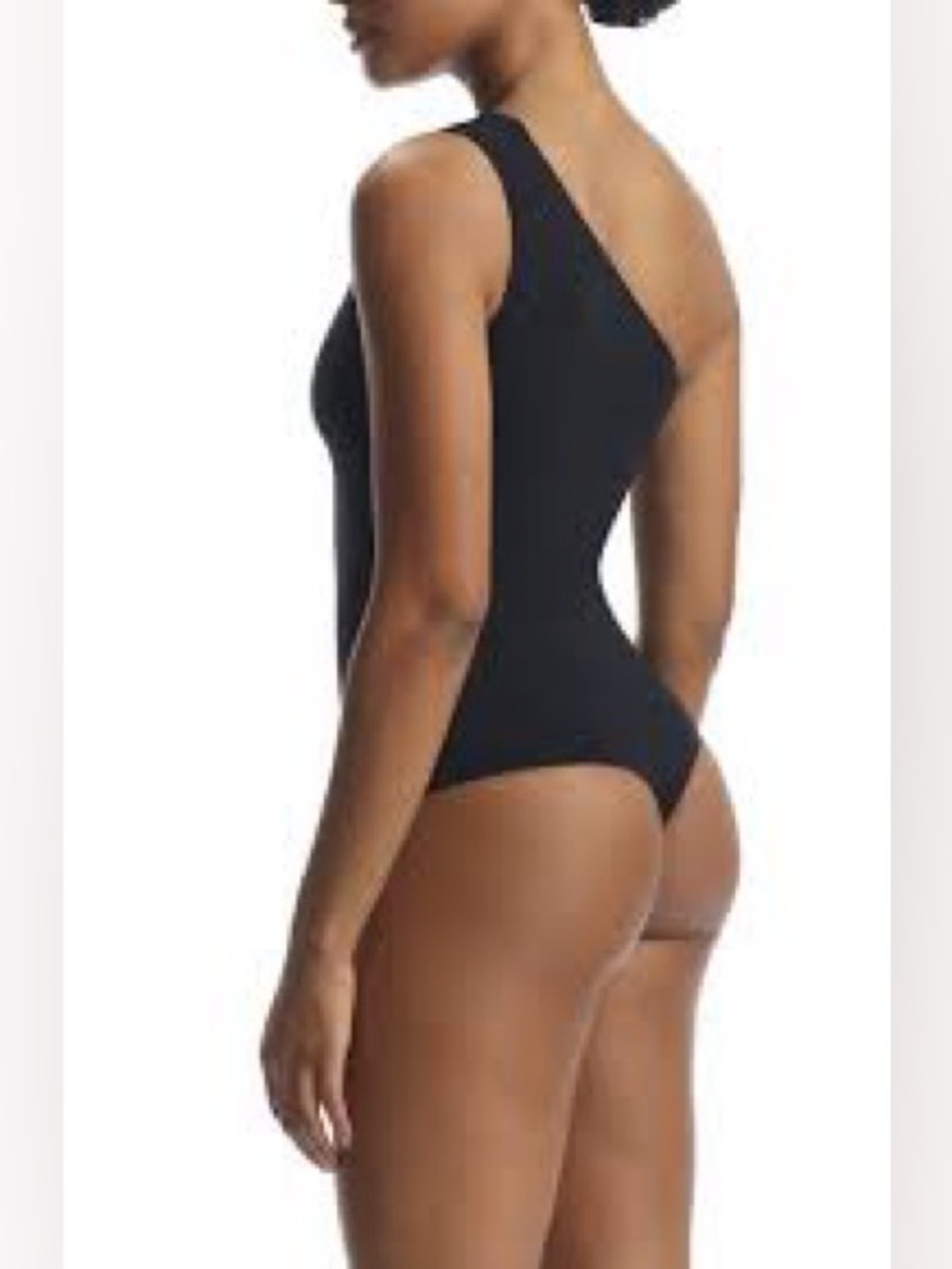 One-Shoulder Black Bodysuit - Picture 3 of 4